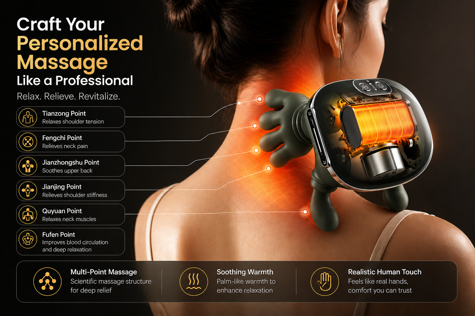 Smart Neck Massager N7 – Deep Neck & Shoulder Massage (3 Levels)